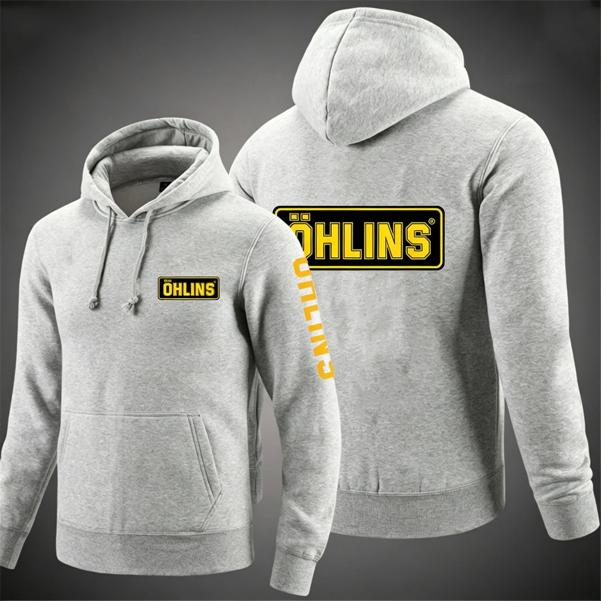 2026 Neuer Ohlins Logo-Print Herrenmode Frühling und Herbst Einfarbiger Reißverschluss-Pullover Bequemer Harajuku-Top-Sweatshirt – Detail 18