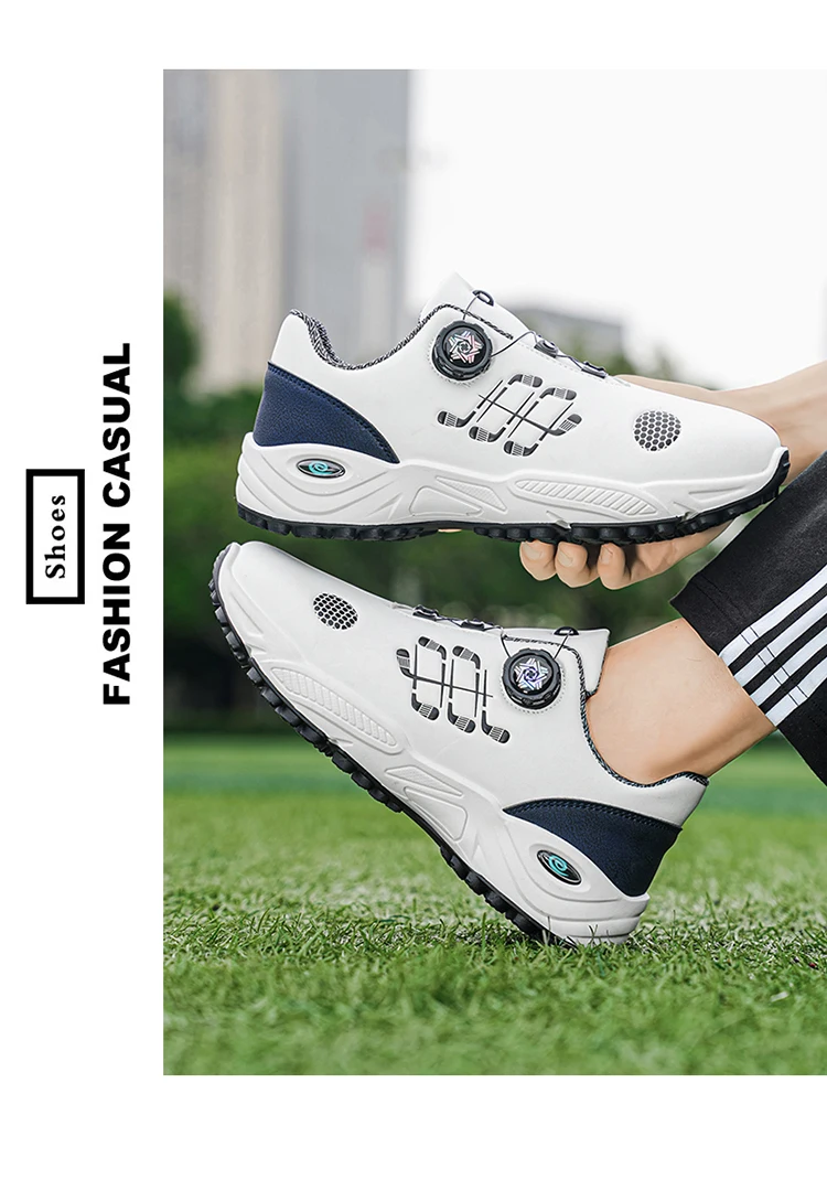 Herren-Golfschuhe für Herbst und Sommer, mit dicken und flexiblen Sohlen, bequem und atmungsaktiv, mit praktischem Twist-Lock-Design, geeignet für den täglichen Freizeitgebrauch, Golf, Outdoor-Sport und andere Aktivitäten – Detail 13
