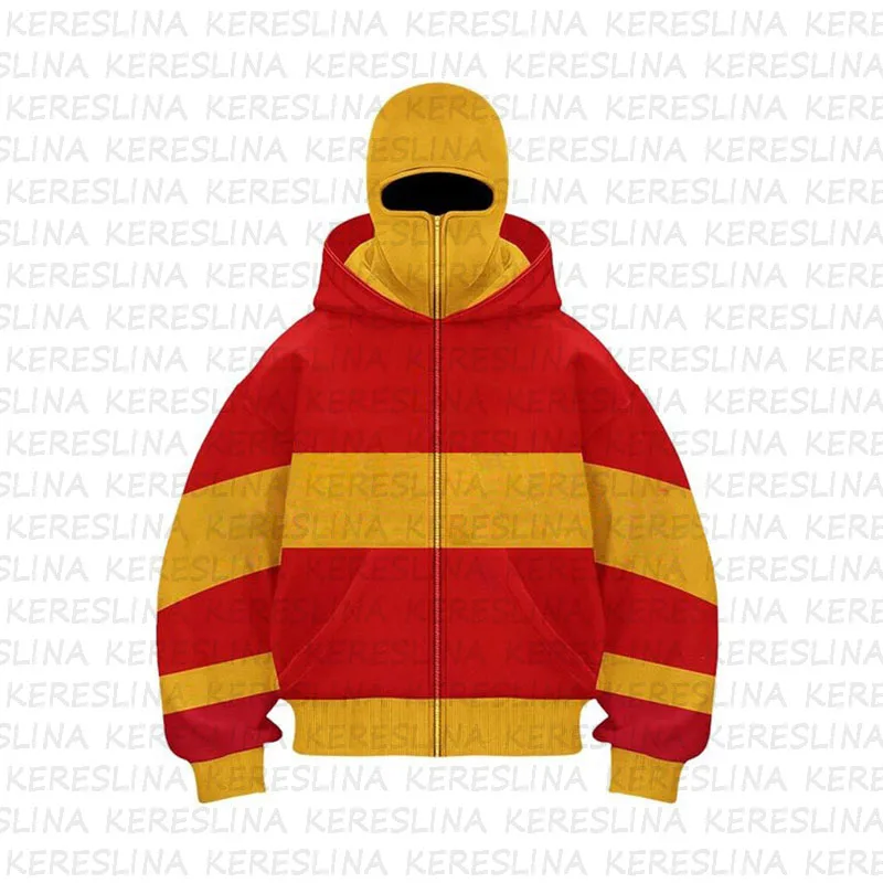 

Spring loose color blocked hooded sweatshirt, double hooded cardigan,hoodie, street style comfortable and versatile sports shirt