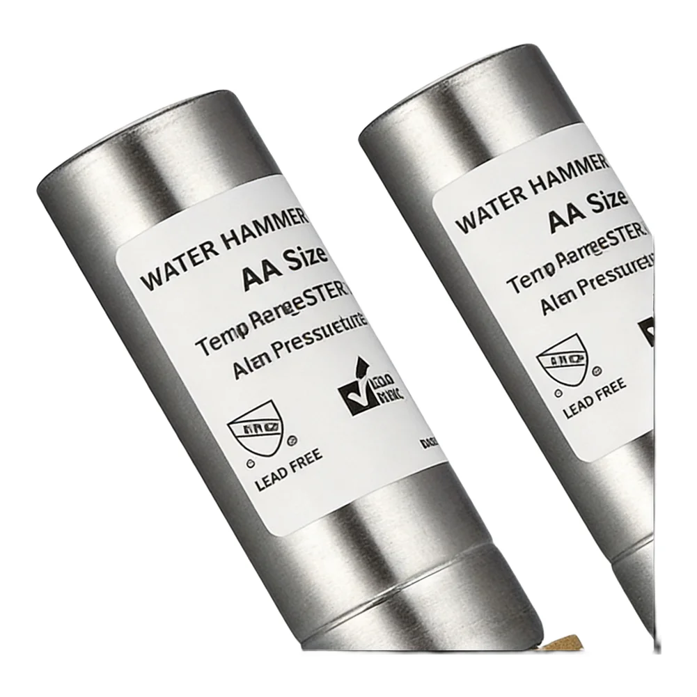 Stainless Steel Water Hammer Arrestor 2 Pack 3/4 Inch NH Brass Construction to Minimize Water Hammer Noise in Plumbing