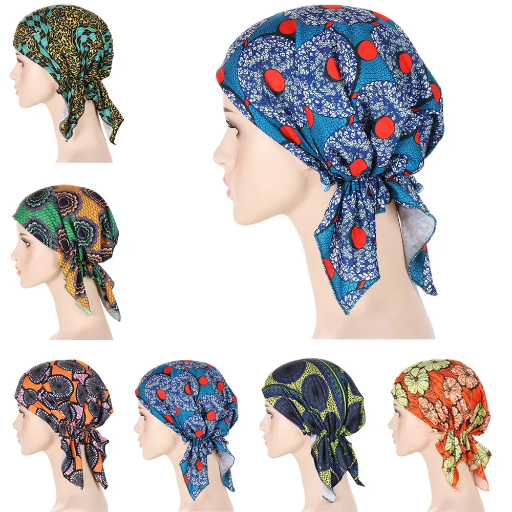 Moslim Vrouwen Innerlijke Hijab Cap Arabische Wrap Hoofd Sjaal Tulband Motorkap Klaar Te Dragen Print Hijab Pre-Gebonden Femme underscarf Cap Turbante