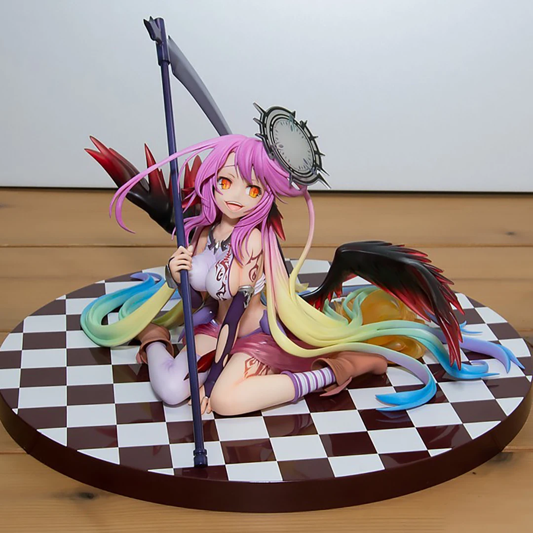 13cm No Game No Life: Zero Azriel Shiro Jibril 1/7 Great War Ver. Phat Anime PVC Action Figure Toy Game Collectible Model Doll