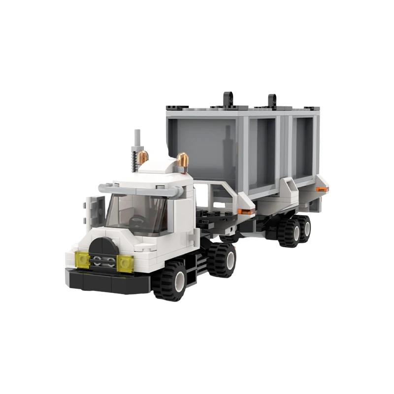MOC Terminal Tractor Truck Building Blocks Yard Spotter Cargo Transport Vehicle Model Port Logistics Toy Adult Collector Gift