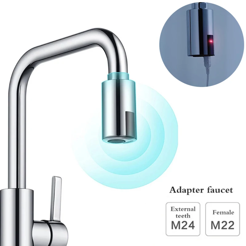 Sensor Faucet Water Saving Device Bathroom Sensor Non-contact Faucet Kitchen Bathroom Automatic Inflatable Sensor Faucet