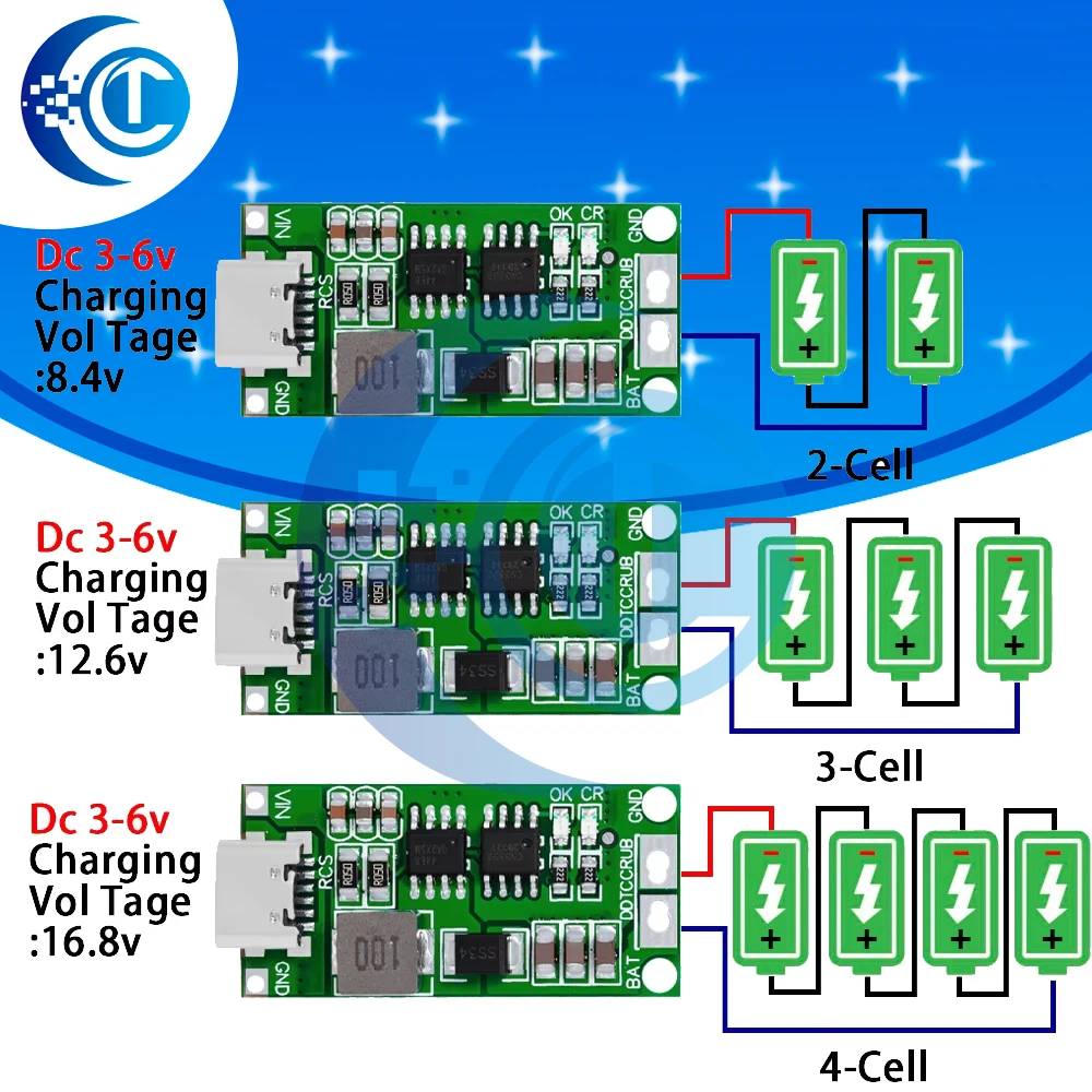 �y�Z�[�����z�}���`�Z�� 2S 3S 4S Type-C - 8.4V 12.6V 16.8V �X�e�b�v�A�b�v�u�[�X�g LiPo �|���}�[ ���`�E���C�I���[�d�� 7.4V 11.1V 14.8V 18650 ���`�E���d�r