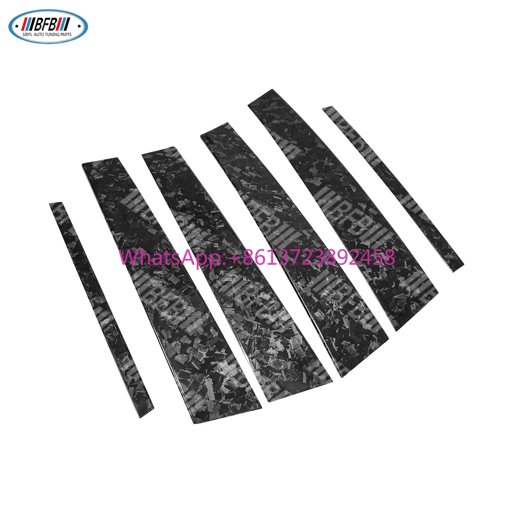 

Forged Carbon Fiber Car Exterior Accessories Window Pillar Post Trim 6pcs for Infiniti Q50 2014-2024