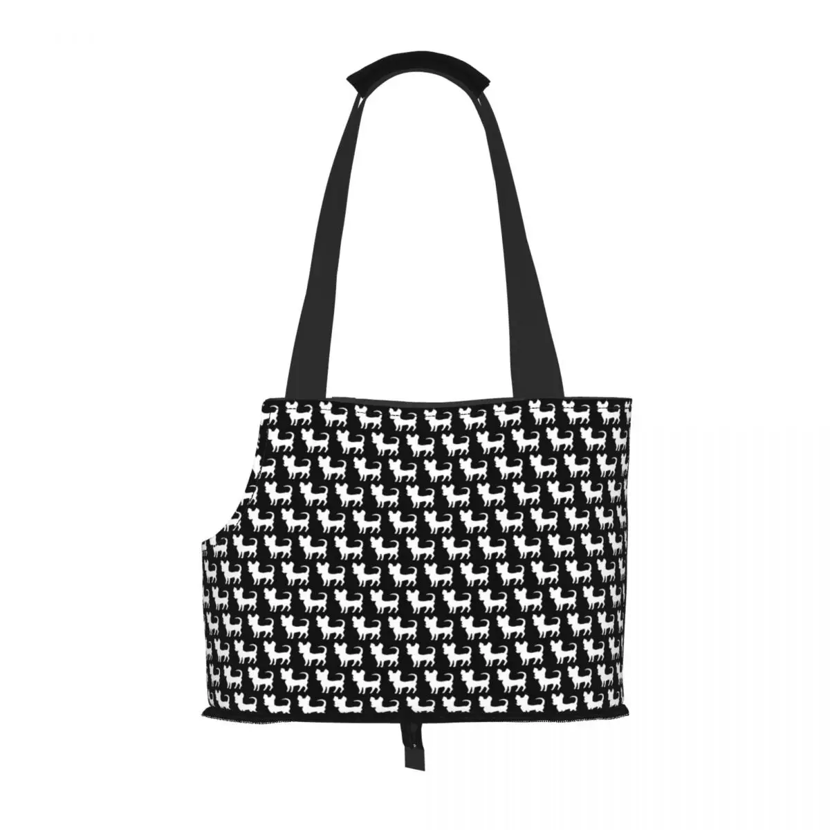 

Chihuahua Print - Black And White Pet Portable Cat Bag Portable Foldable Shoulder Bag Outdoor Backpack