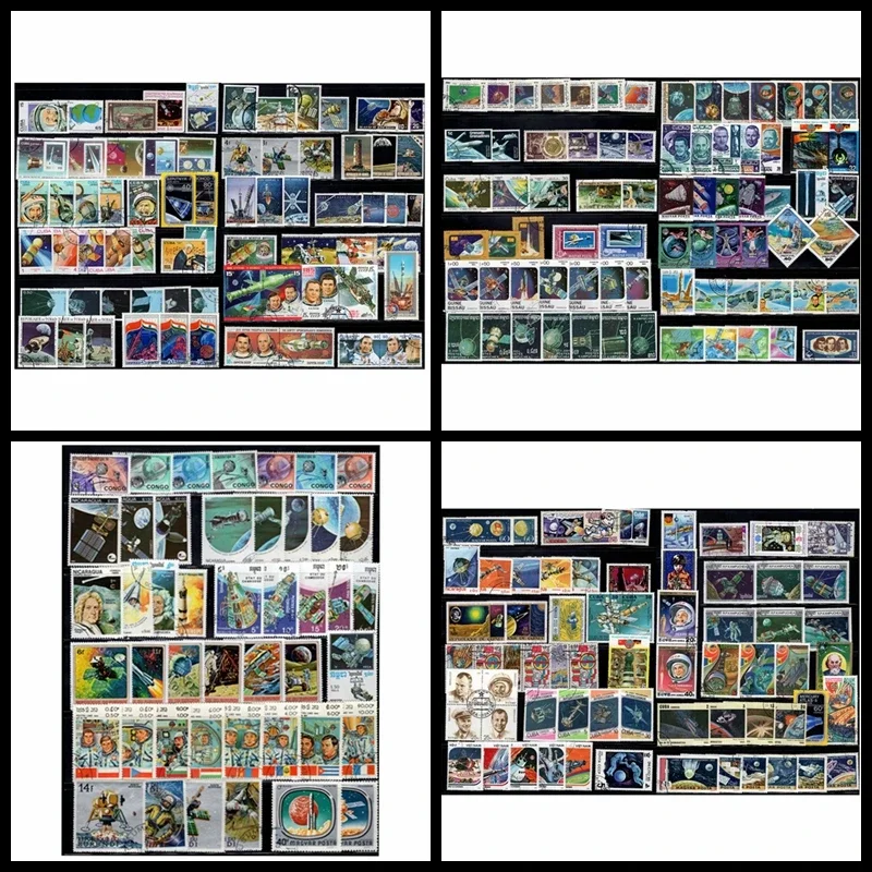 

250 PCS Topic Space Stamps from Word,No Repeat,Stamp Collection,Good Conditon Collection