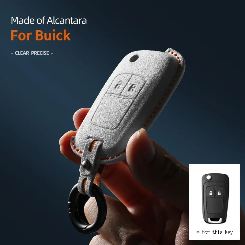 Alcantara Car Remote Key Case Protect Shell for BUICK  Chevrolet Cruze Aveo Trax Opel Astra Corsa Meriva Zafira Antar Keychain