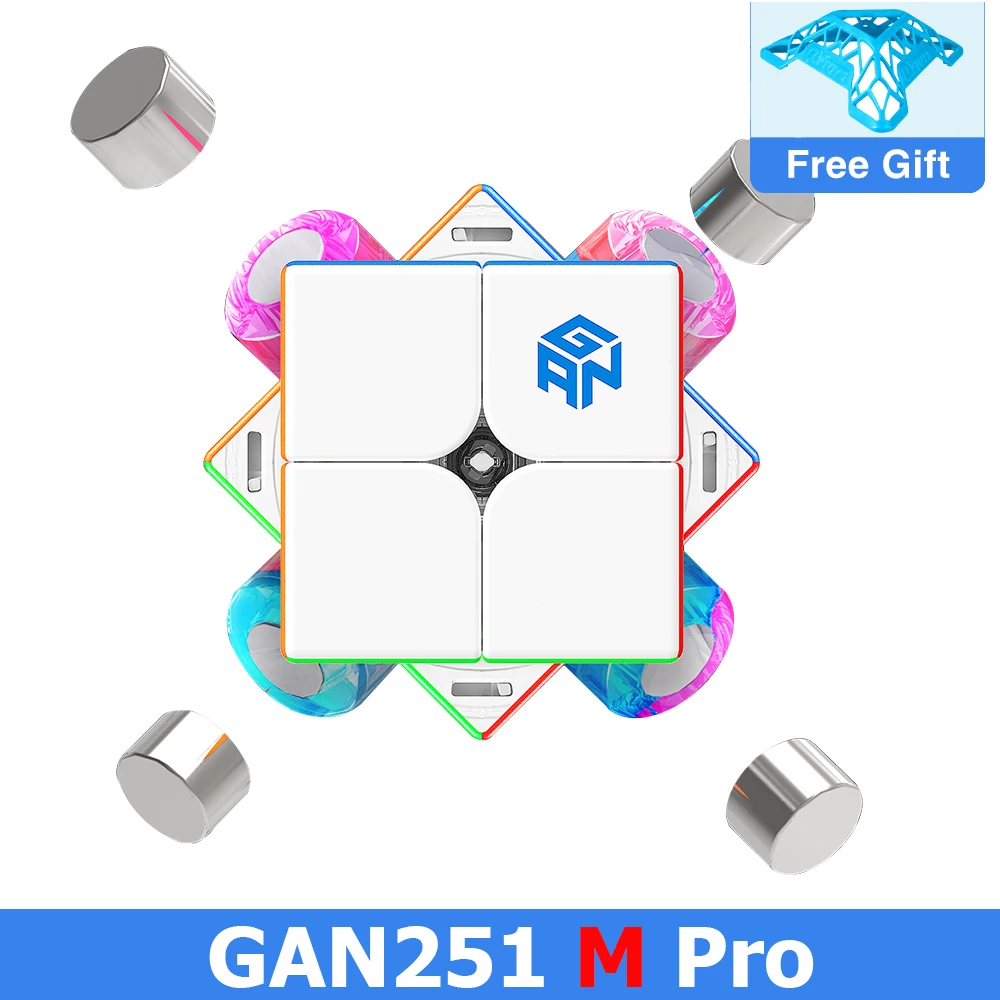 GAN 251 M Pro 2x2 Magnetic Speed Cube Professional GAN Cube 251 M AIR Gan 251 Leap Cubo Puzzles GAN251 Stress Reliever Toys