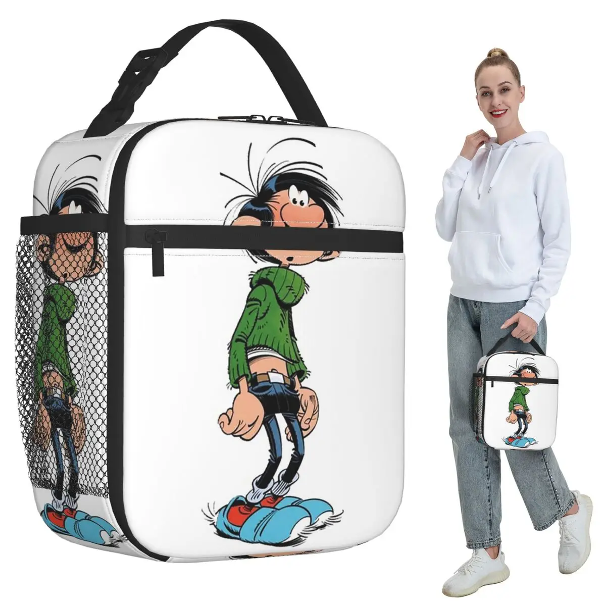 

Gaston Lagaffe Insulated Lunch Bag for Women Office Cooler Thermal Food Box Tote Portable Lunch Boxes Container