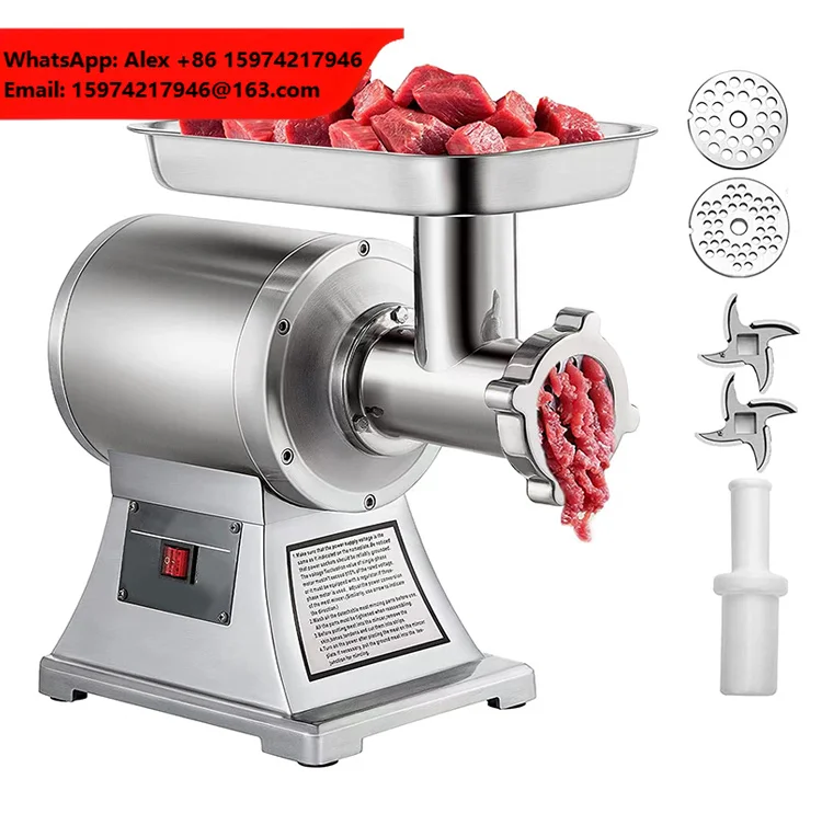 Commercial 304 Stainless Steel Vegetable Meat Mincing Grinding Machine Chicken Beef Grinder Mincer Sausage Processing Machinery