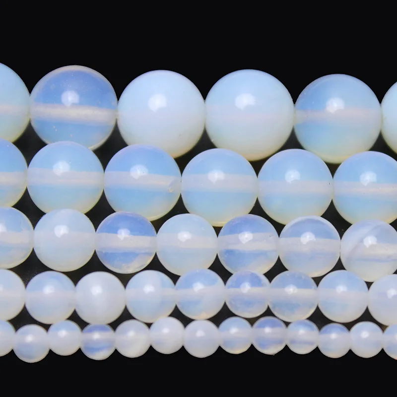 Opal loose beads round beads DIY handmade beaded bracelets jewelry accessories Opal stone work in progress Material wholesale