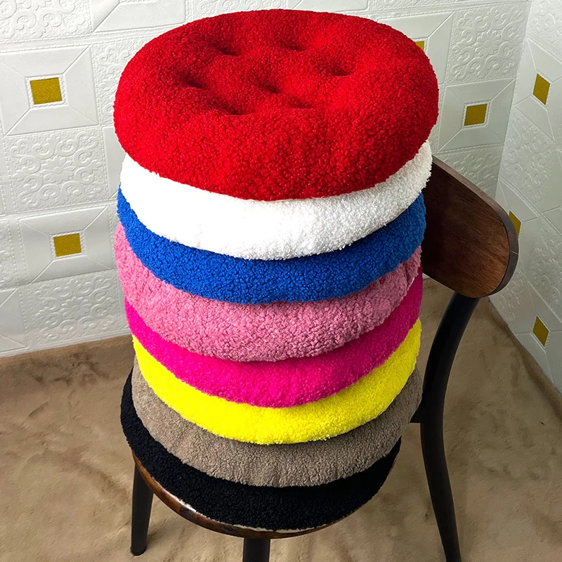 1PC Seat Cushion Sedentary Enlarged Thick Fluffy Short Seat Cushion Chair Round Floor Cushion Home Textile Products
