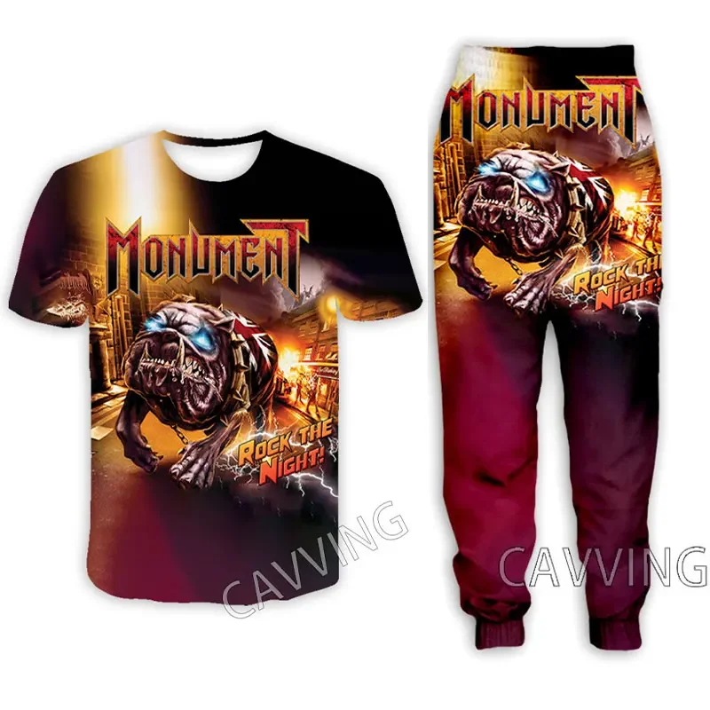 

Monument Rock Band 3D Print Casual T-shirt + Pants Jogging Pants Trousers Suit Clothes Women/ Men's Sets Suit Clothes