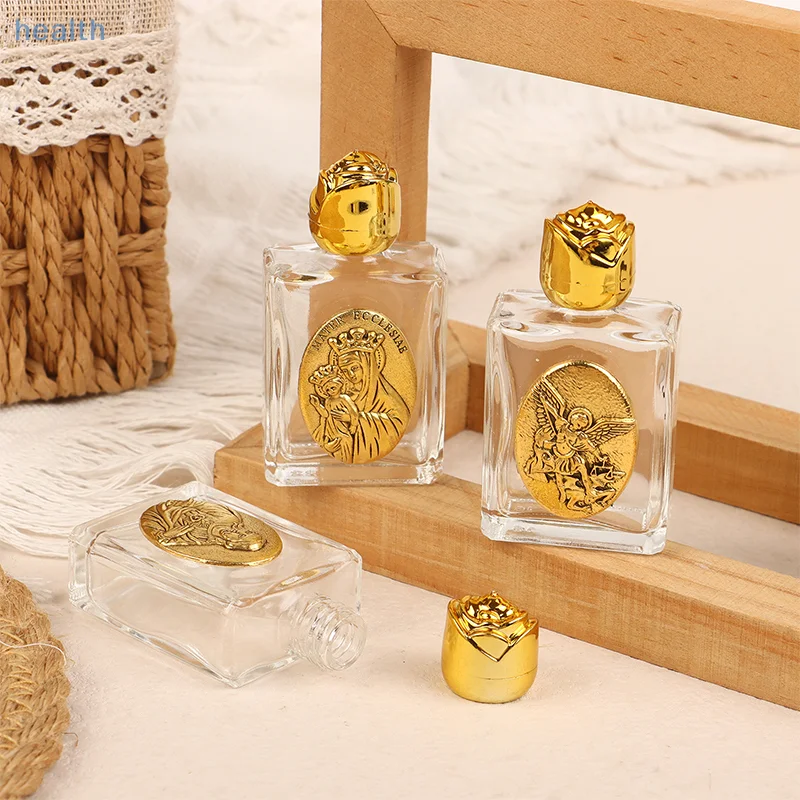 11 tipi di vetro acqua sacra bottiglia di Gesù bottiglia croce religiosa bottiglia di scultura vergine cristiana bottiglia di acqua sacra riutilizzabile