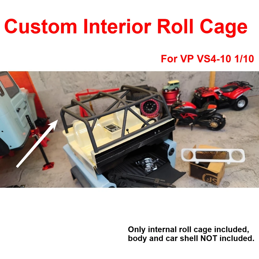 For VP VS4-10 1/10 RC Crawler Vehicle Interior Roll Cage Custom Model Number Decorative Styling Parts Decor Upgrade Accessories