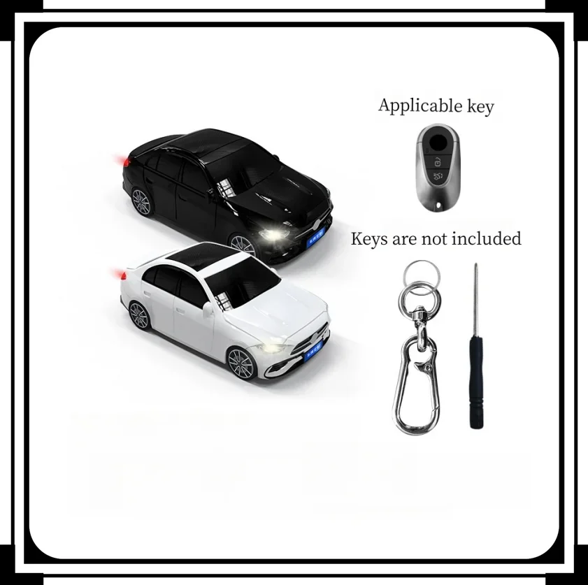 

For Benz C Class Key Cover Car Model Key Protective Case Creative Personalized Gift Car Key Pack Buckle Accessories Cover