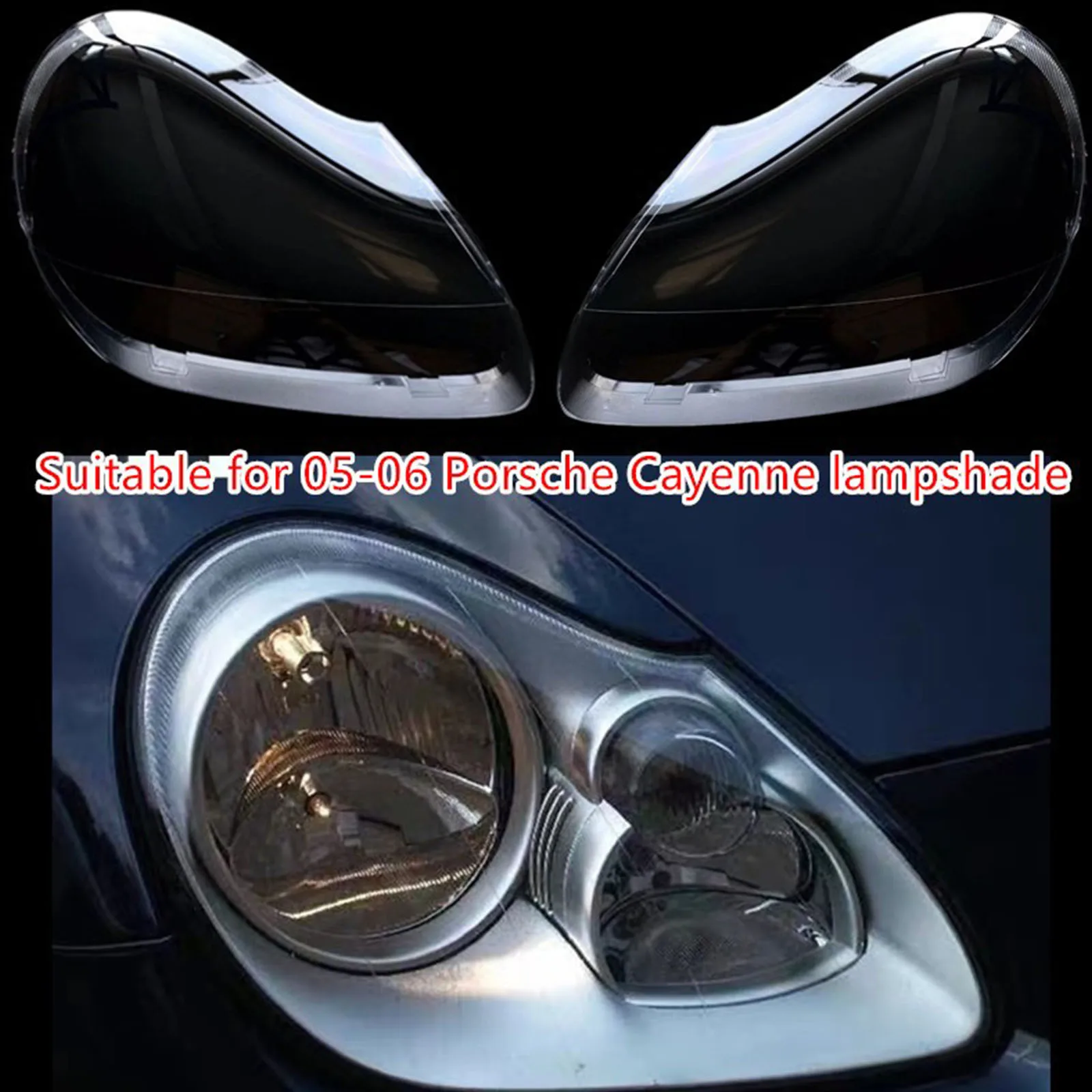 

Для Porsche Cayenne 2005-2006 стекло линзы передней фары-прозрачное стекло из плексигласа, замена абажура