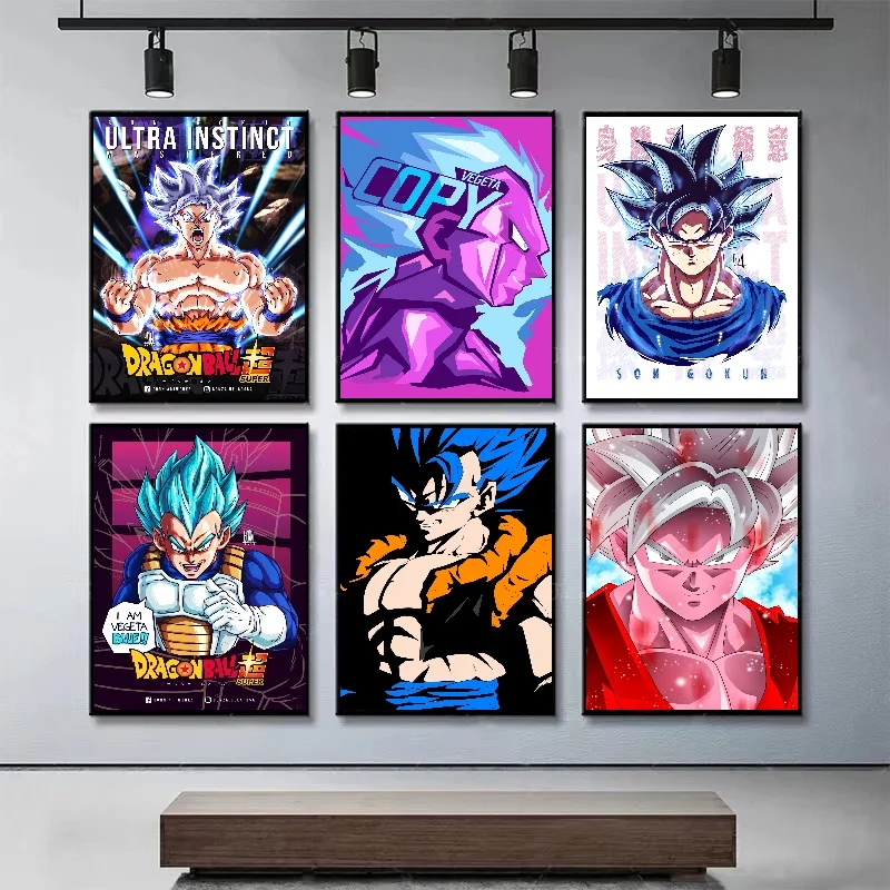 Anime Dragon Ball Son Goku Cartaz de Lona HD, Impressão artística, Decoração de Parede, Pintura, Sala de Estar, Decoração de Casa, Presente