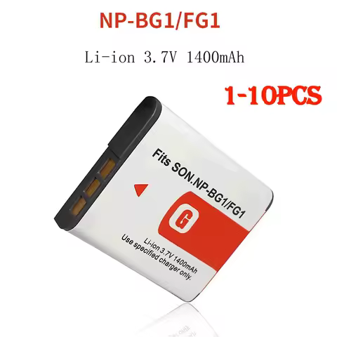 1-10pcs 3.7V 1400mah NP-BG1 Battery NP BG1 NPBG1 Batteries FG1 DSC T20 T100 HX30 W120 W125 W130 W150 W170 W200 W210 W220 W230