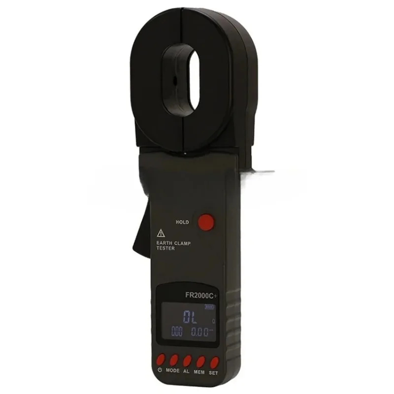 FR2000A/B/C+ FR2000+ Digital Clamp On Ground Earth Resistance Meter Tester Lightning Protection Lightning Ground Tester Meter
