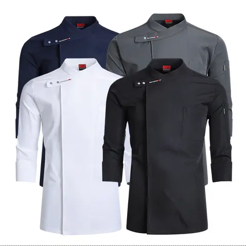 Professional Chef Uniforms Long Sleeve Kitchen Jacket Men Women Cook Coat FFood Service Cooking Costume Patissier Costumes Tops