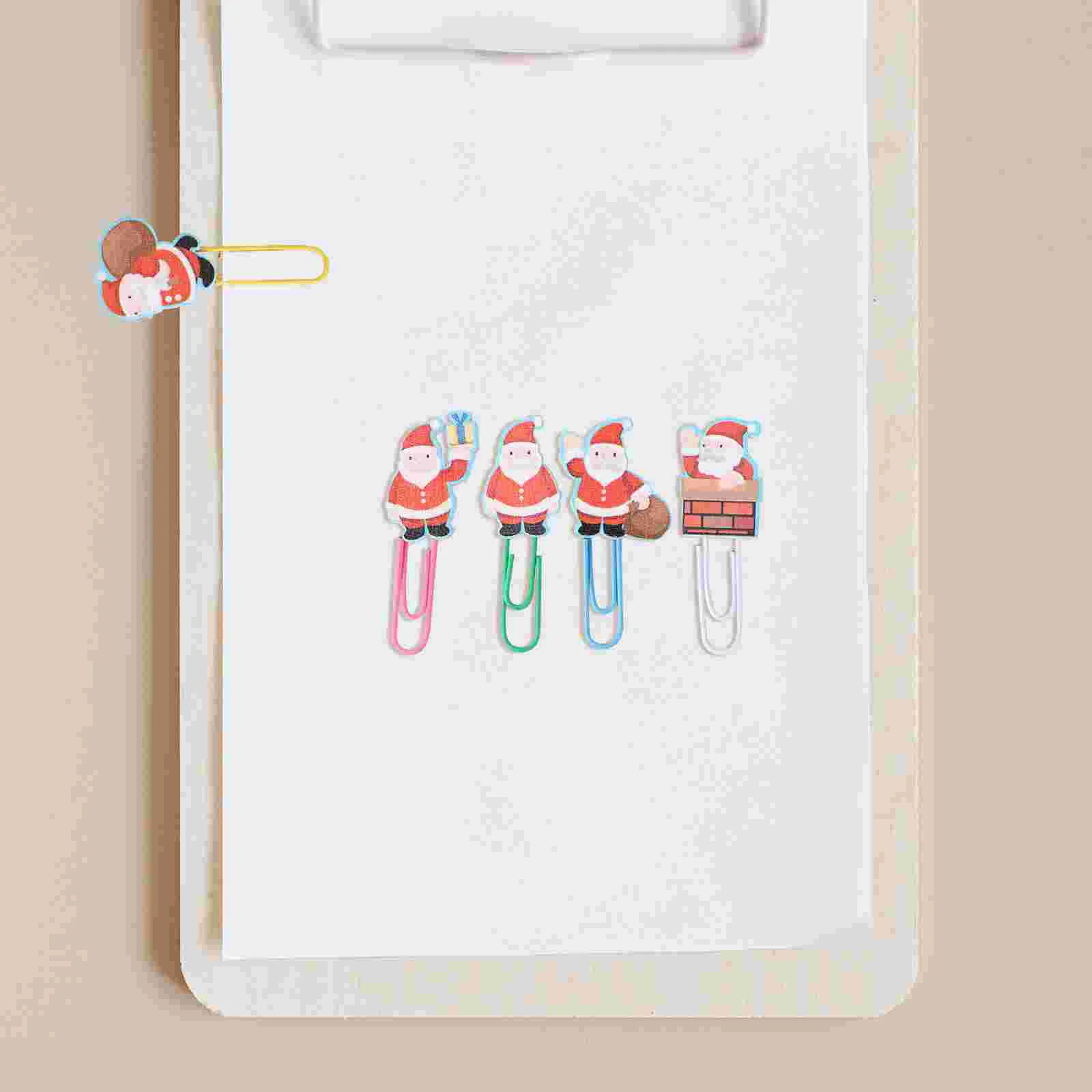 Santa Claus Paper Clip Christmas Clips for Adorable Cute Book Child Lovely Paperclips