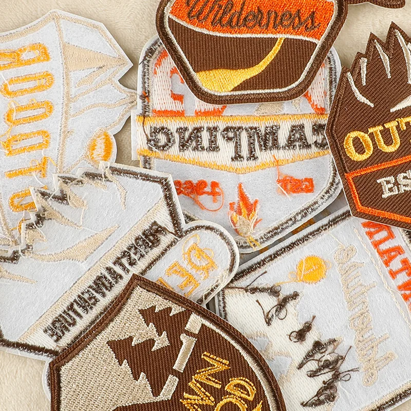 9 teile/los Patches Für Jacken Outdoor Kleidung Eisen Auf Gestickte Buchstaben Aufkleber Pack Abzeichen Nähen Thermoadhäsive Applikation Mochila – Detail 6