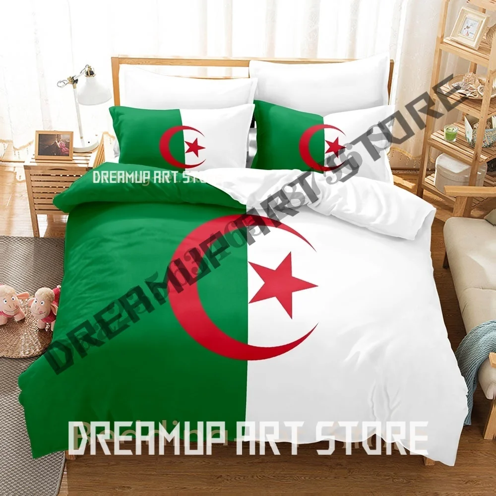 3D Print Algeria Bedding Set Single Twin Full Queen King Size Bed Set Adult Bedroom Duvetcover Sets Anime Bed Sheet Set