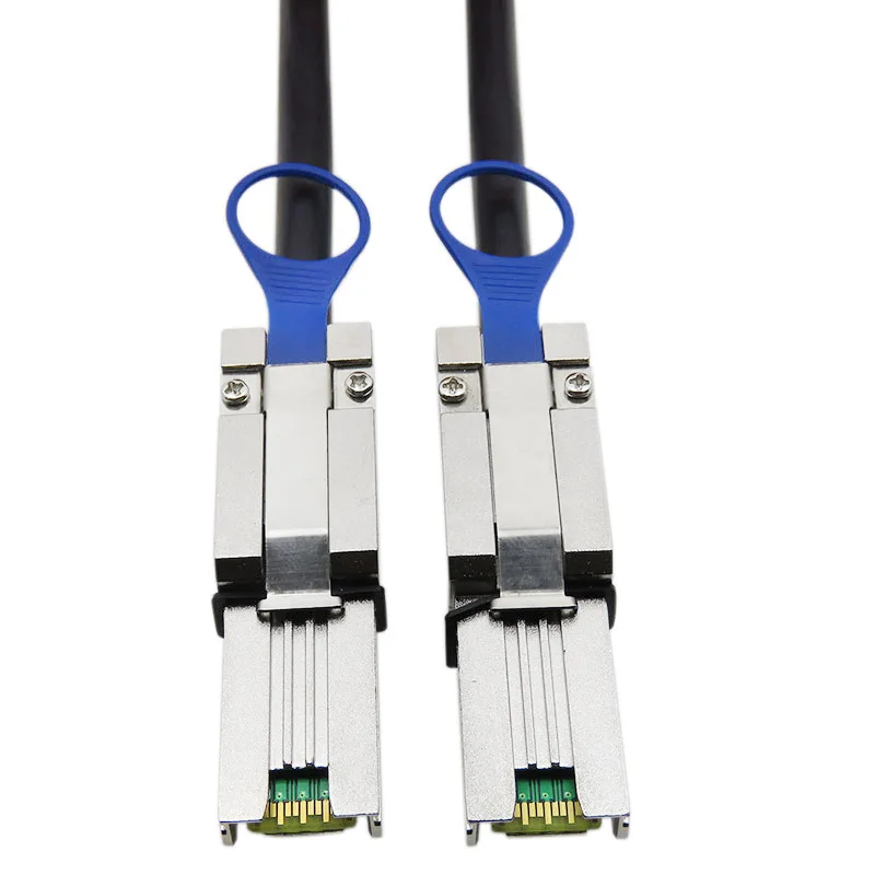 Mini Cable SAS externo de SFF-8088 a SFF-8088, 26 Pines, SFF8088 macho a macho, Cable de datos adjunto en serie SCSI para servidor SAS de 1m y 2m