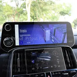 Tempered glass film For Lexus LX 600 2023 12.3 inch Car infotainment radio GPS Navigation and 7 inch lower  screen protector