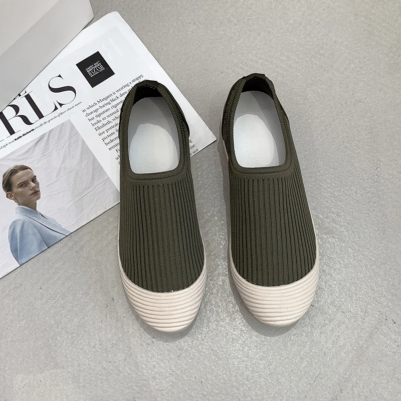 Free Shipping Mesh Round Toe Flats 2023 Hot Sale Spring/Autumn Shoes Female Mixed Colors Slip-On Concise Flats Zapatos Planos