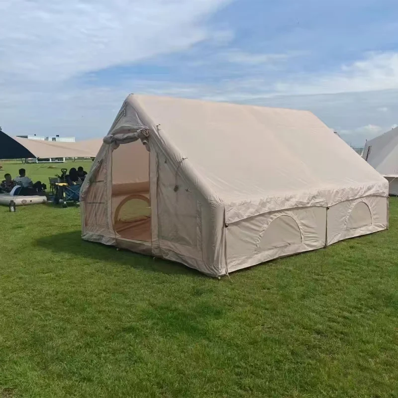 

12 square Meters Inflatable Tent Outdoor Camping Folding Portable Cabin Thickened Rain Camping Overnight Equipment