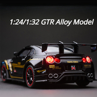 1/32 1/24 GTR R35 Racing Car Model Toy Alloy Diecast & Toy Vehicles Children Kids Toys Car with Sound and Light for Boys Gifts