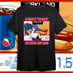 OC Katsumi  Costco Hot Dog   Anime T Shirt Graphics Tee For Anime Lover All Size Cotton