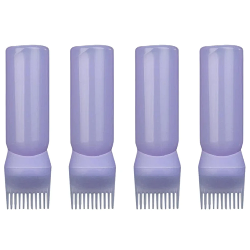 

【DEAL!】4X Dyeing Shampoo Bottle Oil Comb 120ML Hair Tools Hair Dye Applicator Brush Bottles Styling Tool Hair Coloring