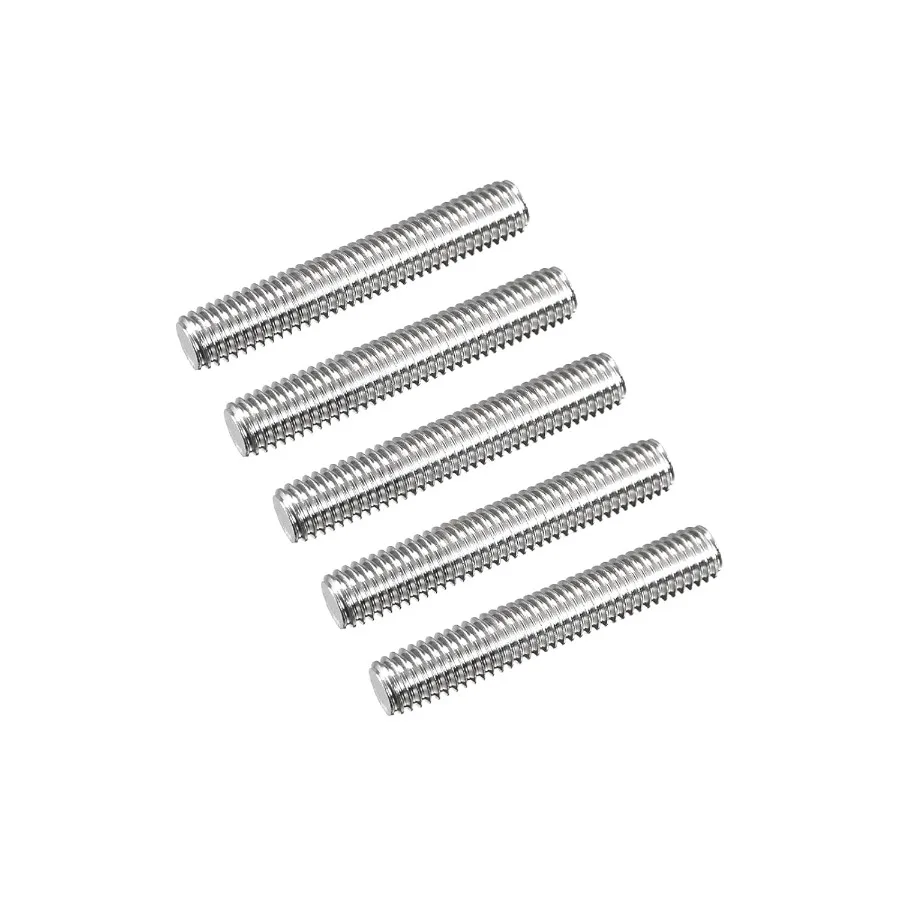 Fully Threaded Rod M8 x 45mm 1.25mm Thread Pitch 304 Stainless Steel Right Hand Threaded Rods Bar Studs 5 Pack