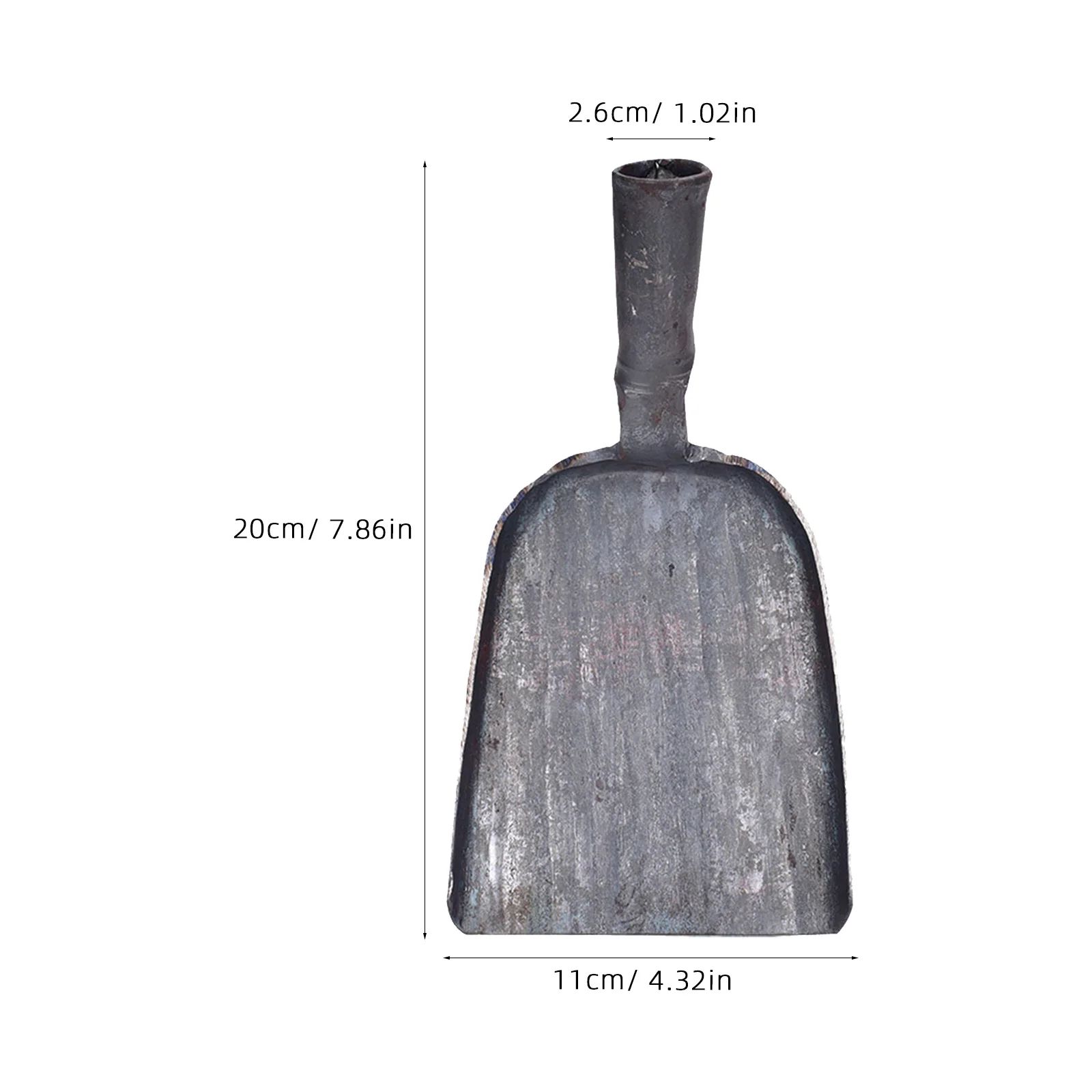 مجرفة الفحم الصلب مقاومة للاهتراء مقبض طويل الموقد الرماد مغرفة أداة التنظيف المنزلية مجرفة الفحم متعددة الوظائف
