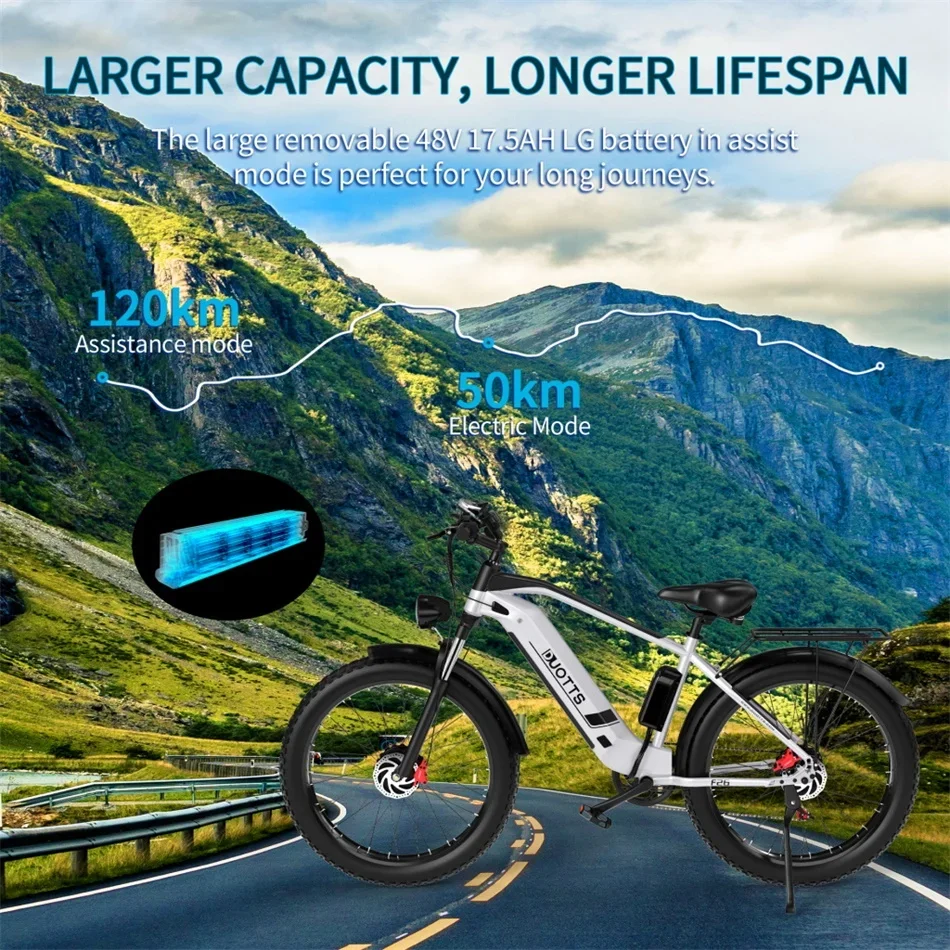 1500W EU Europe Warehouse High Quality Duotts F26 City Adults Mountain Ebike Mtb for Man 26 inch Full Suspension Electric Bike