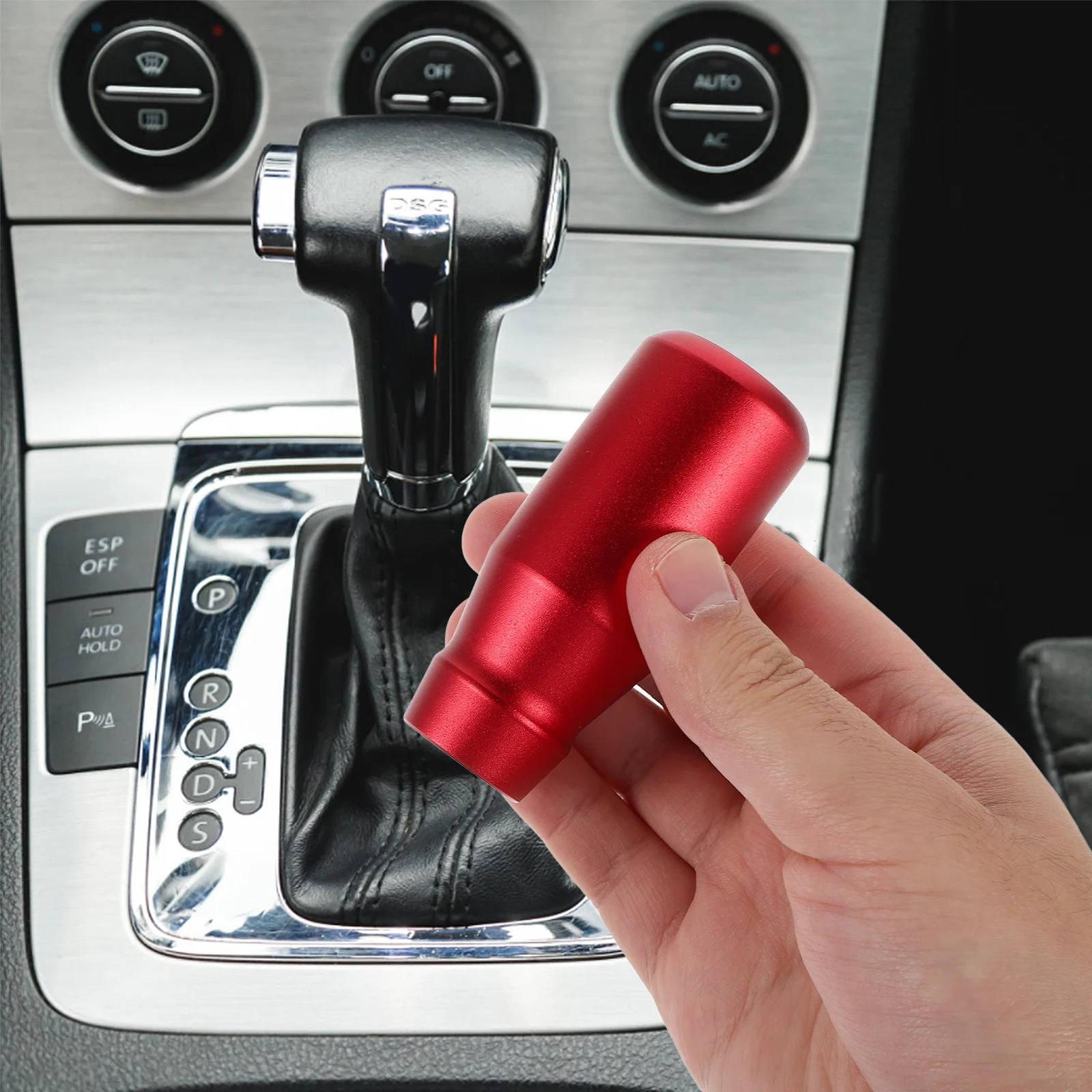 

Gear Shift Knob Automatic Handle Bling Car Accessories Interior with Button for Women Lever