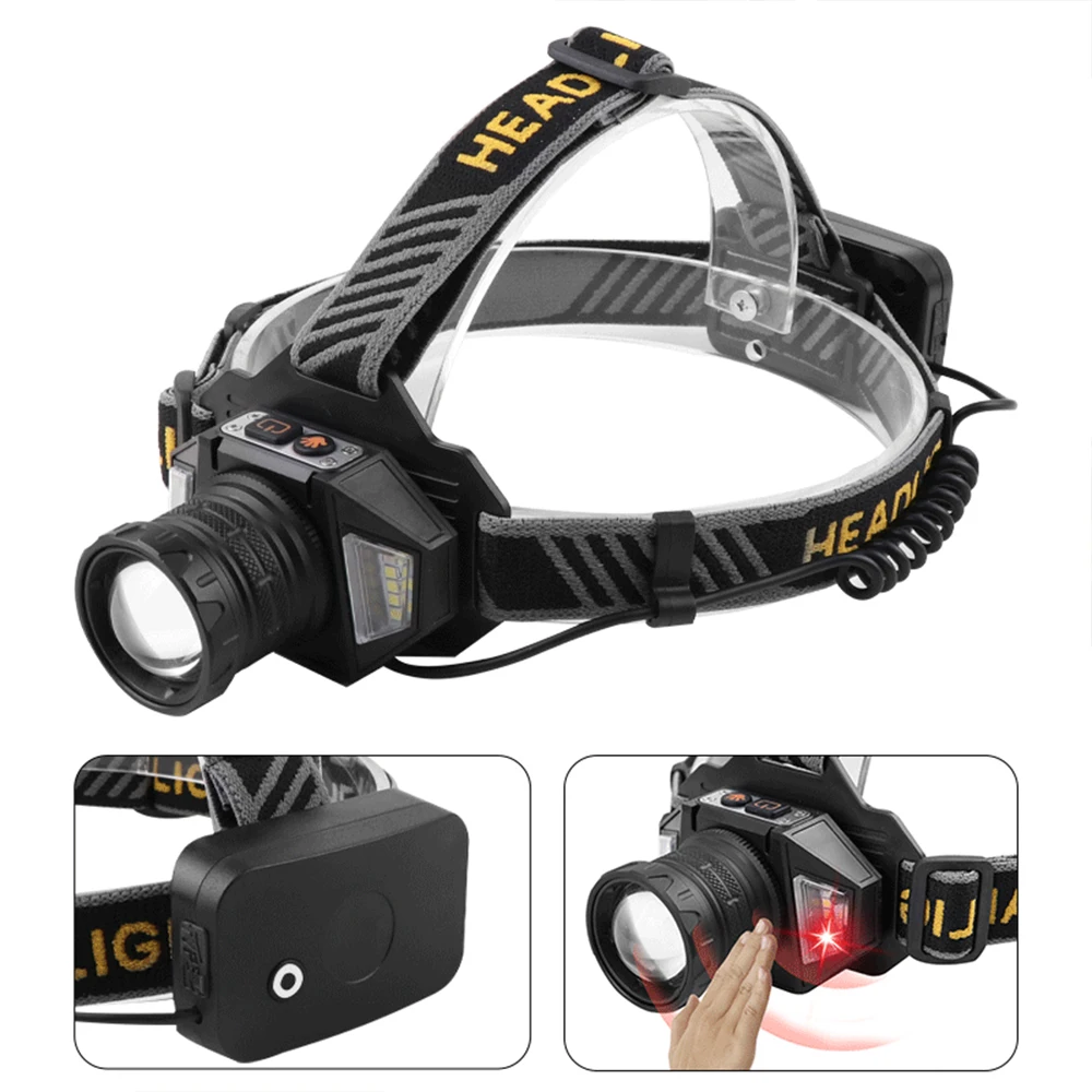 

Amanfire T503 Headlamp Telescopic Zoom Headlight Type-C Rechargable Built-in 2000mAh Battery Head Light