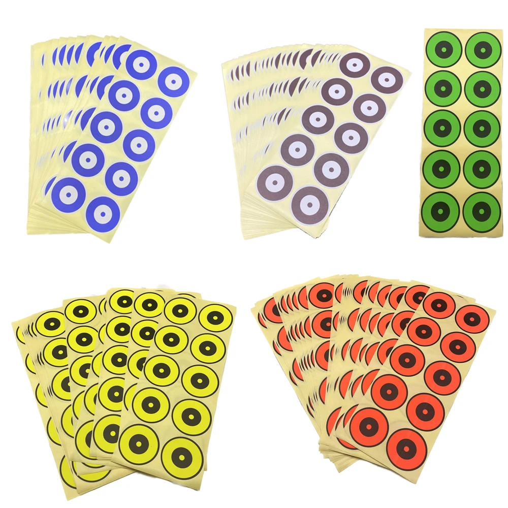 Sticker Targets-250 Pcs/Pack-5 Colors Options-2