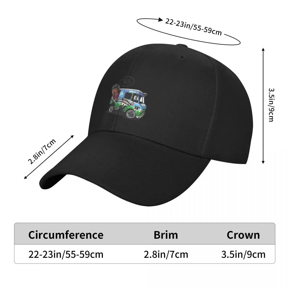 Ben and Jerry Ice Cream Sneaker Matching Baseball Cap Luxury Brand hard hat Snapback Cap Christmas Hat Boy Child Women's