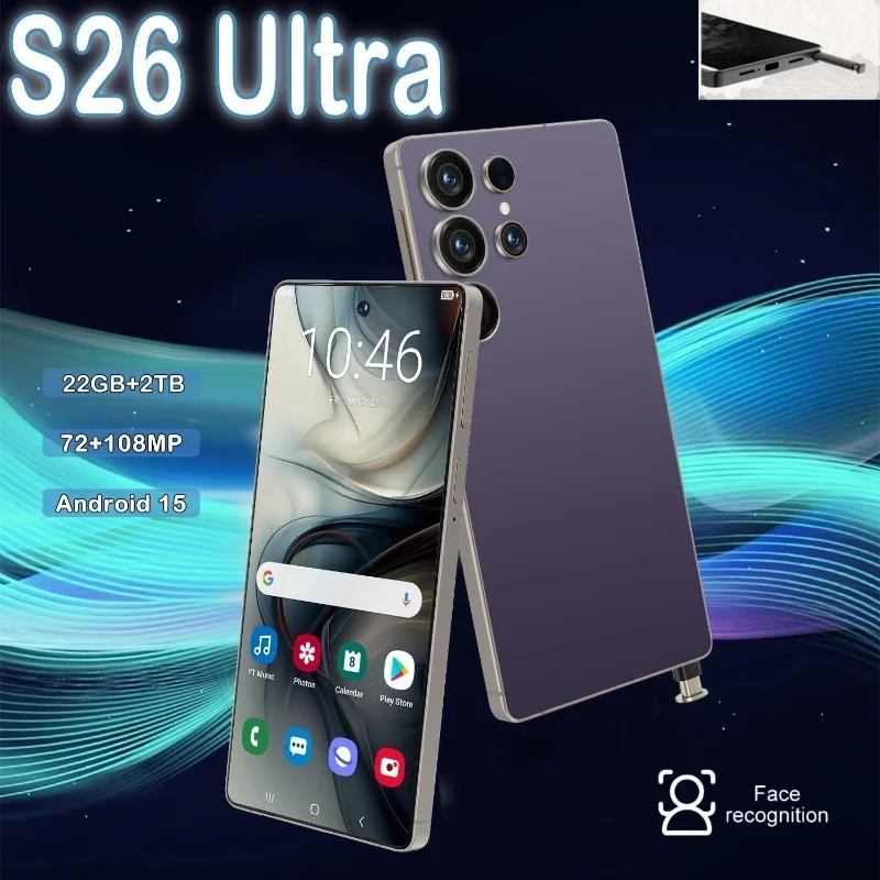 

ГОРЯЧИЙ 2025 НОВЫЙ планшетный ПК Pad S26 ultra 7,3 дюйма HD 4K Android 15 22 ГБ + 2 ТБ 8000 мАч Аккумулятор 4G 5G Dual Sim Card WiFi GPS Google Tab