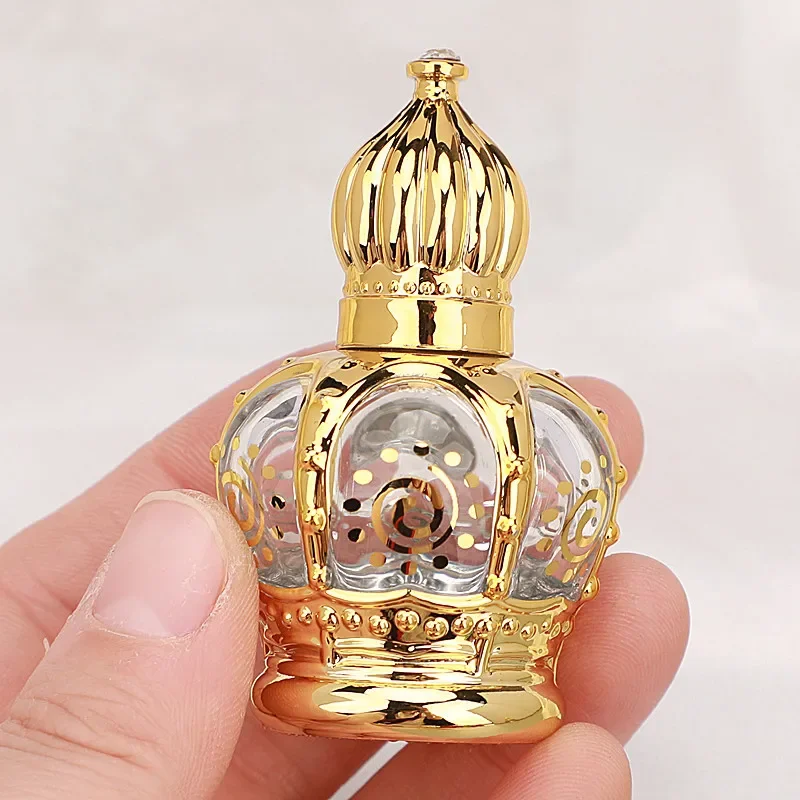 15ml Roll On Bottle Glass Lucifugal Mini Essential Oil Container Portable Blending Perfume Bottle Gold Empty Roll-On Bottle