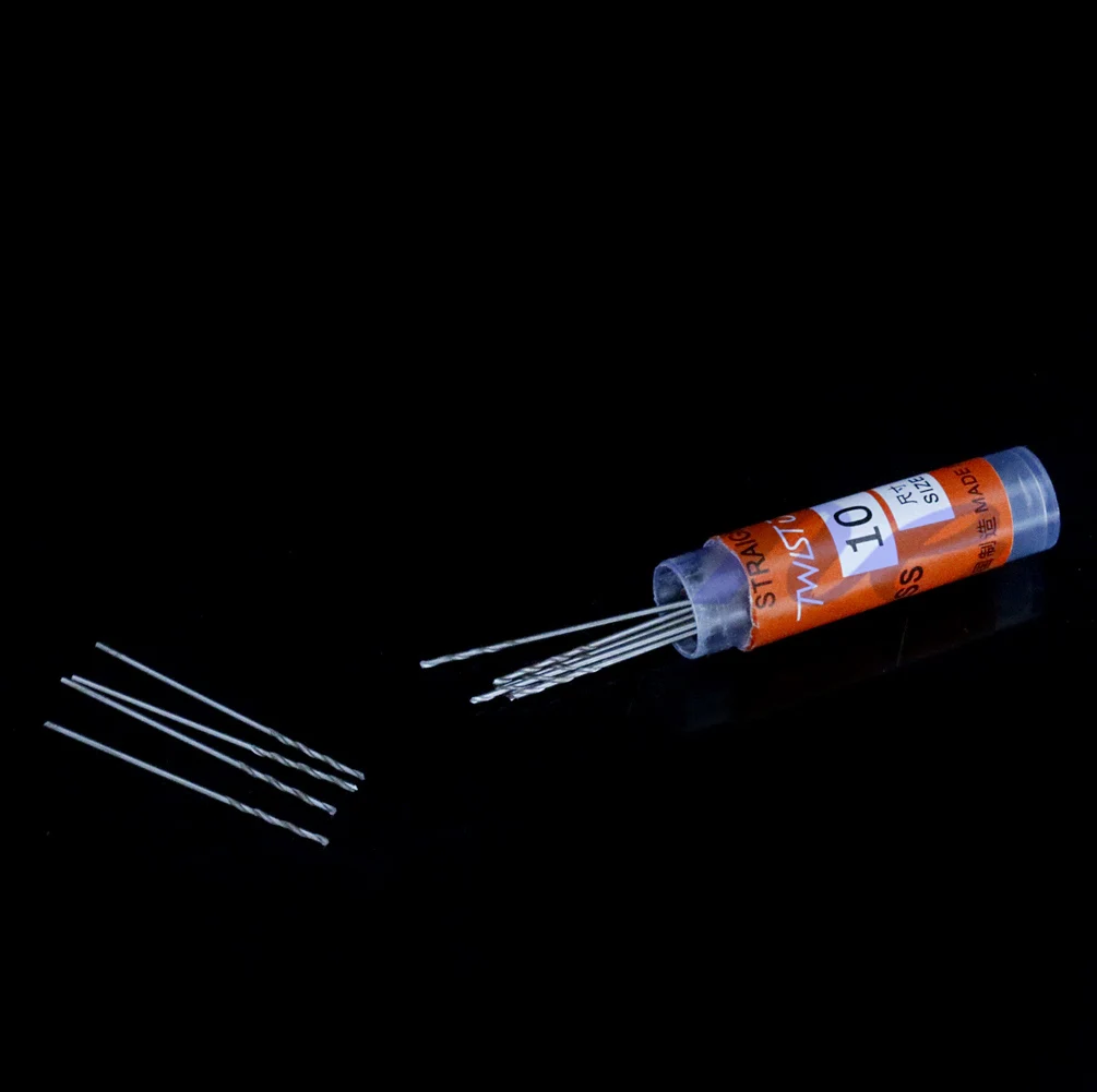 10 Pz/set Multifunzione Piccolo Micro HSS 0.7mm Codolo cilindrico Twist Foratura Bit