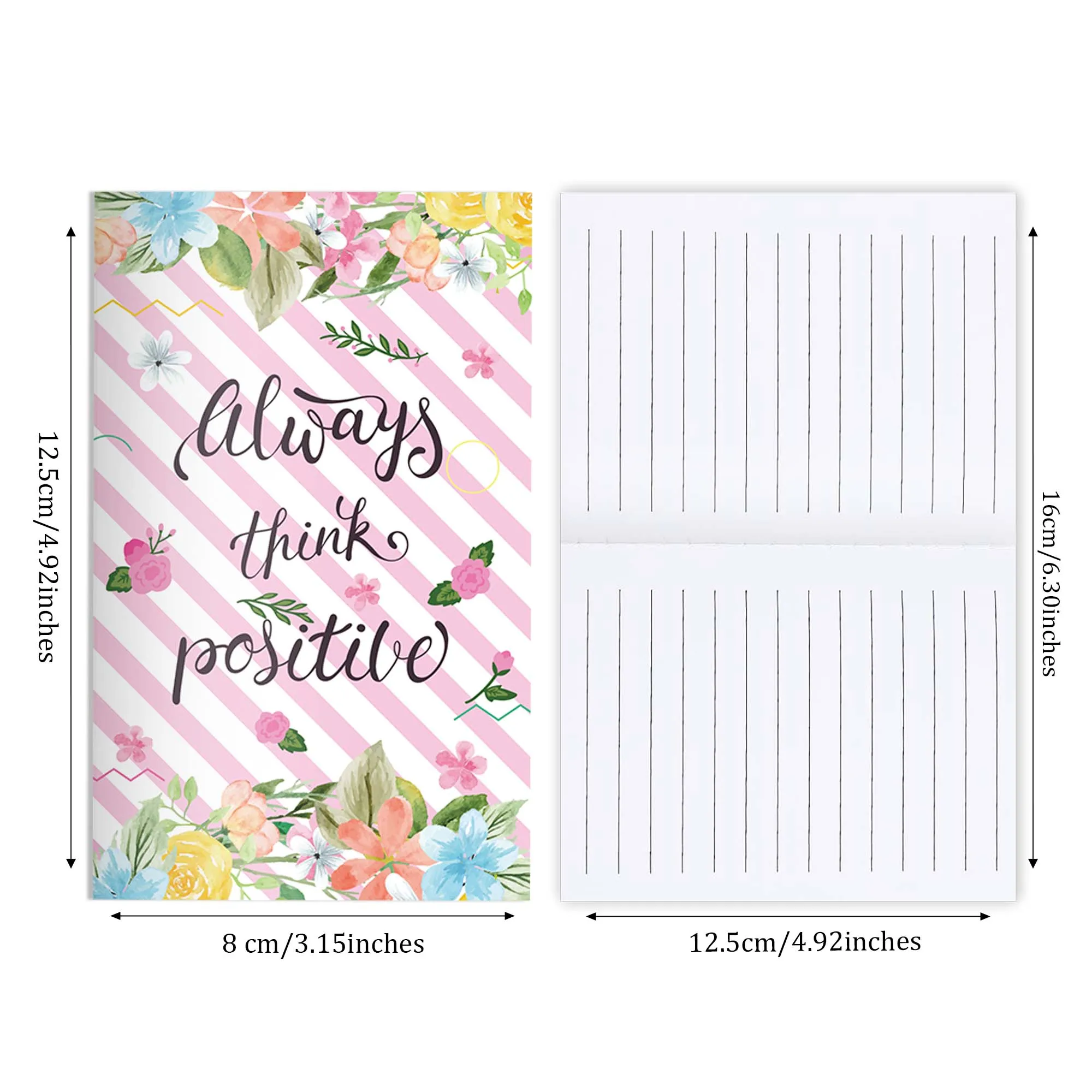 Picture 6: 12pcs Mini Motivational Notebook Inspirational Quotes Pattern Memo Pad Notepads Students Journal Pocket Notebook Party Supplies
