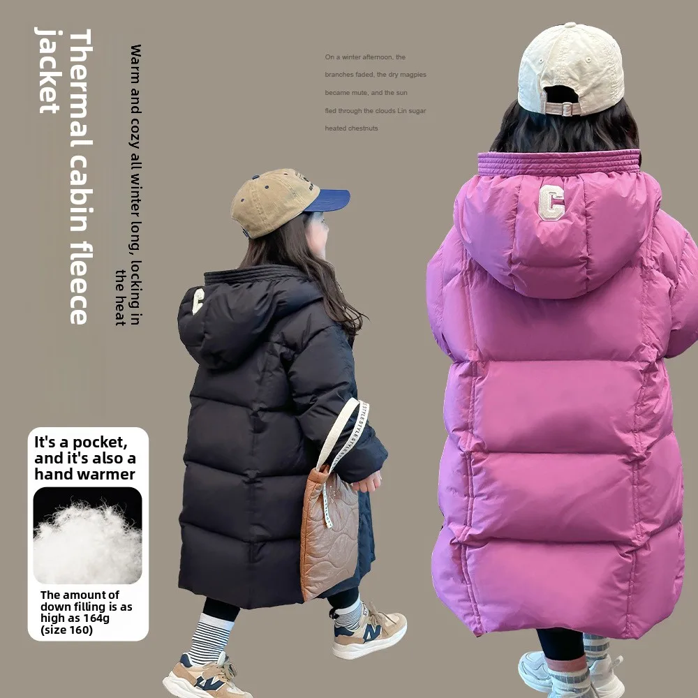 

Пуховик для девочек, осенне-зимний новый детский утепленный топ, детская теплая куртка, топ