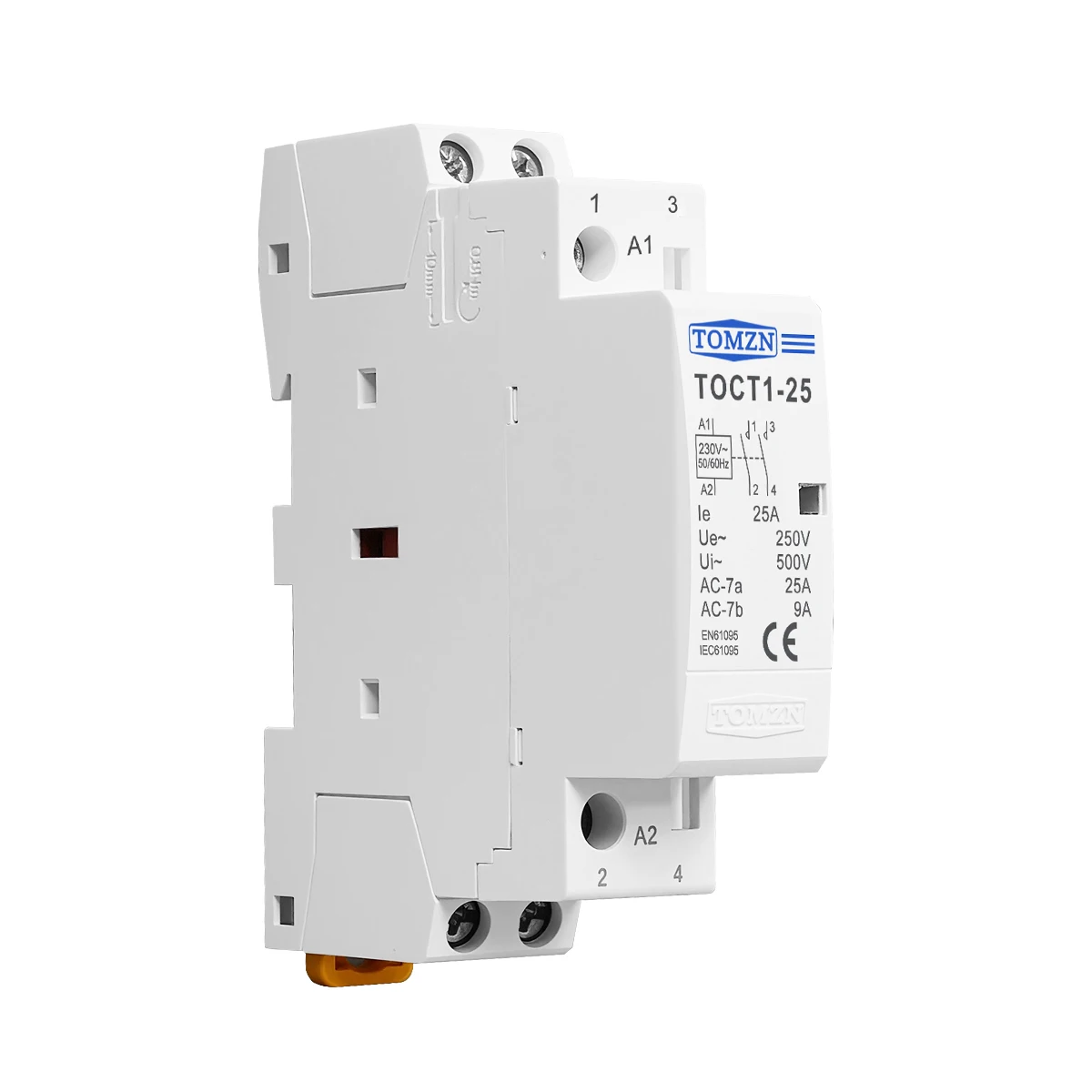 TOMZN TOCT1 2P 16A 20A 25A 220V/230V 50/60 هرتز Din السكك الحديدية المنزلية التيار المتناوب وحدات المقاولين 2NO 1NO1NC 2NC